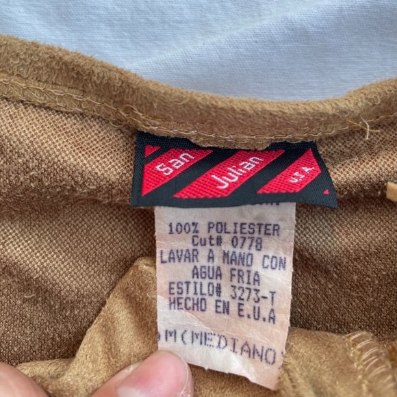 Faux Suede Western Y2K Tube Top - Picture 2 of 3